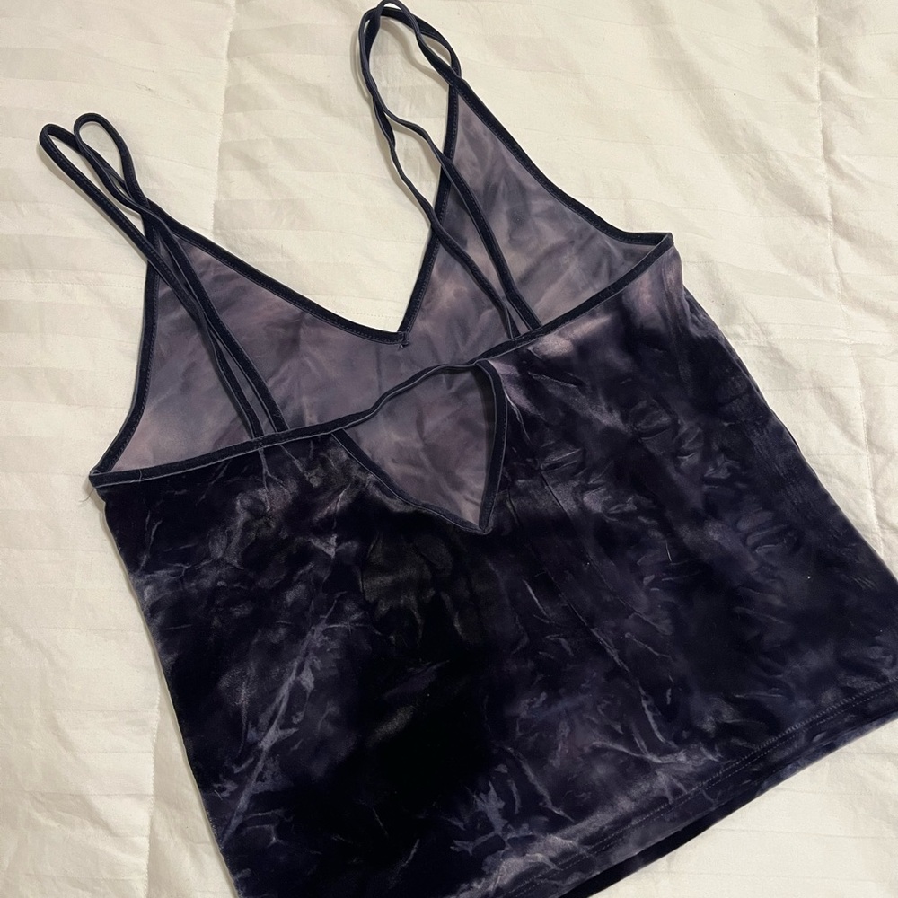 Blue Tie Dye Velvet Top - Picture 4 of 4